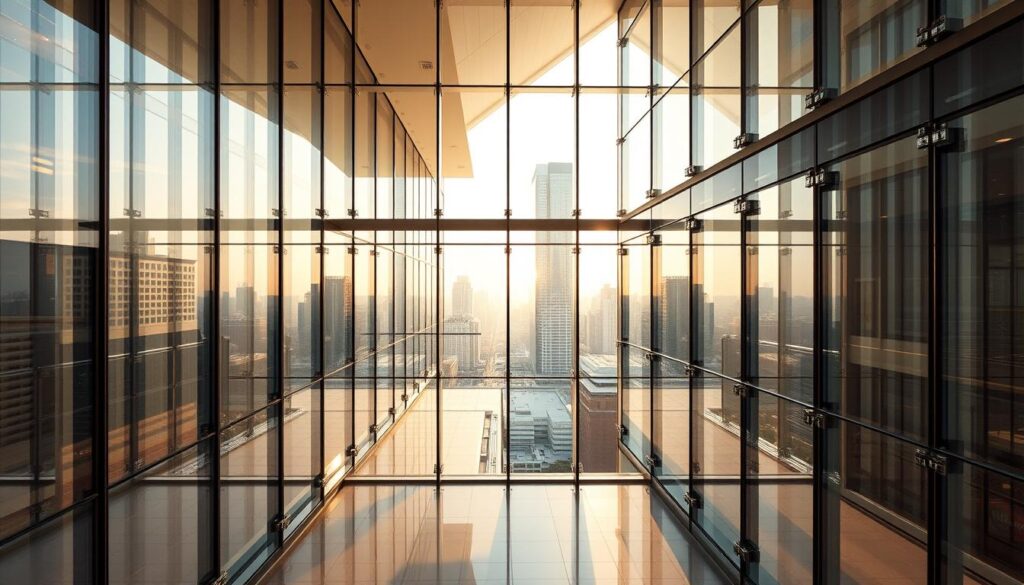 Modern architecture curtain wall system