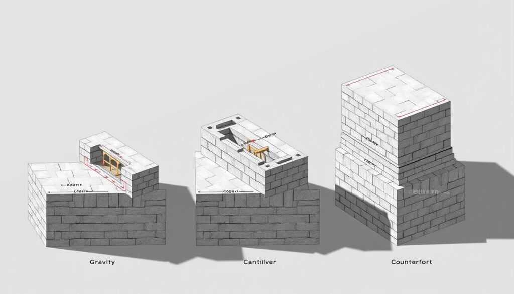 types of retaining walls types of retaining walls