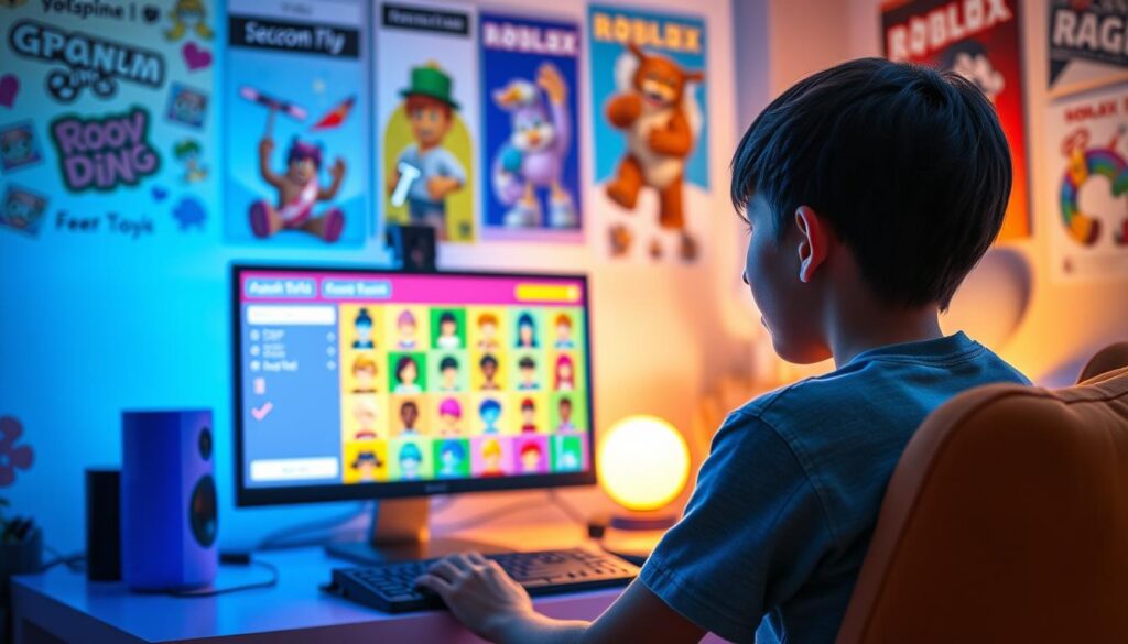 personalizando avatar no Roblox