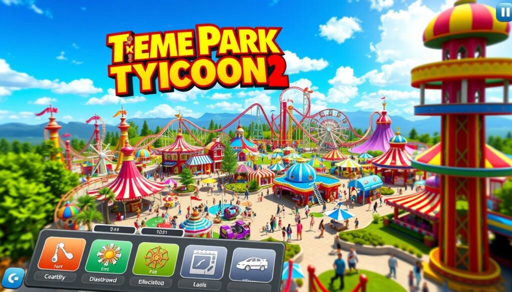 interface do Theme Park Tycoon 2