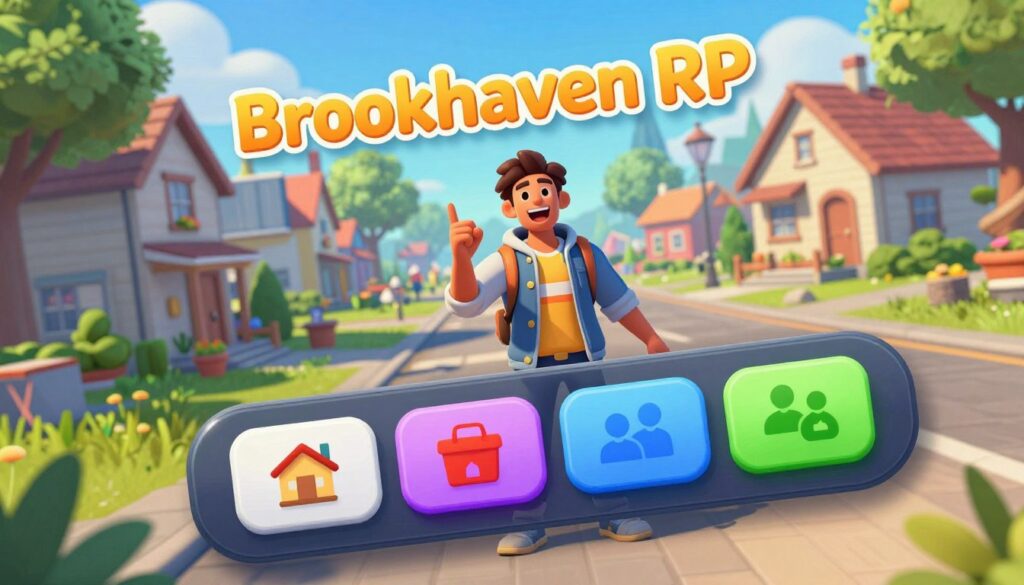 interface do jogo Brookhaven RP